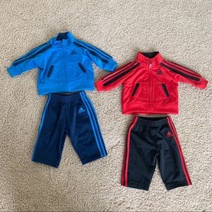 A set of 2 Infant Adidas Sweatsuits